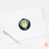 Autocollant cœur Hi vert mignon (Enveloppe)