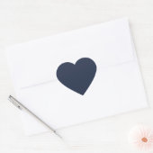 Autocollant Cœur Mignon Bleu Nuit Foncé (Enveloppe)