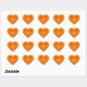 Autocollant Coeur Orange (Feuille)