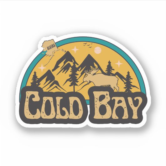 Autocollant Cold Bay, Alaska (Devant)