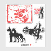 Autocollant Collection Grand Danois (Feuille)
