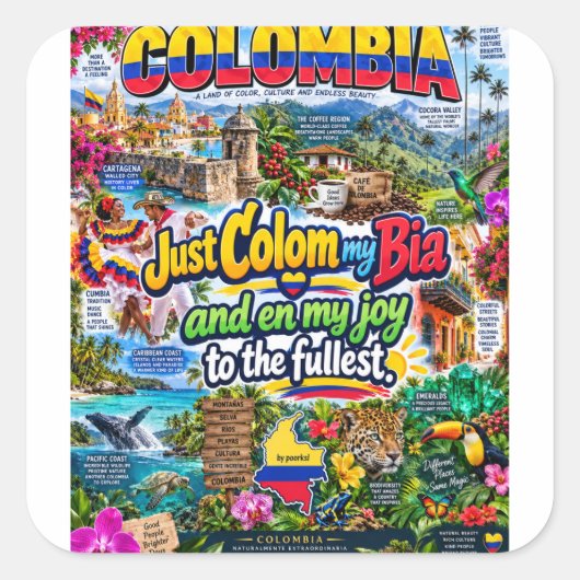 Autocollant Colombie (Devant)