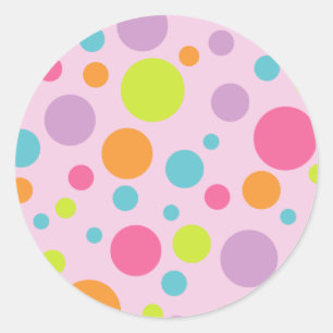 Autocollant coloré de pois