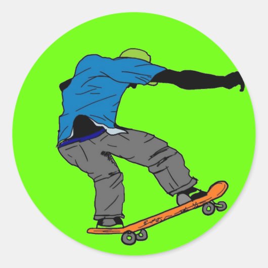 Autocollant coloré du skateboard (Devant)