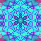 Autocollant coloré en mandala vinyle (Devant)