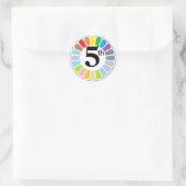 autocollant coloré numéro 5 (Sac)