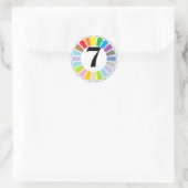 autocollant coloré numéro 7 (Sac)
