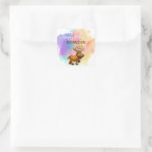 Autocollant coloré personnalisé (Sac)