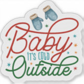 Autocollant coloré Winter Mittens (Devant)