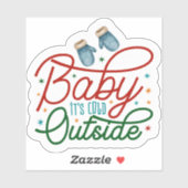 Autocollant coloré Winter Mittens (Feuille)