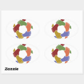 Autocollant Colorful Hand (Feuille)