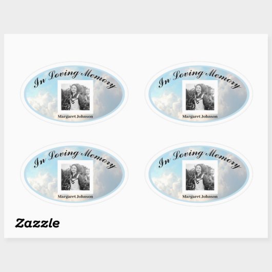 Autocollant commémoratif - Ajouter une photo (Feuille)