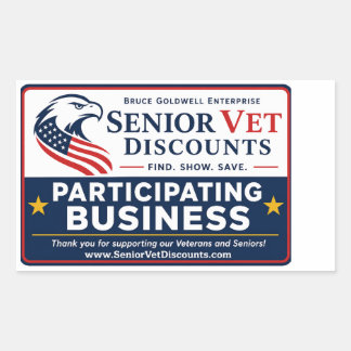 Autocollant commerçant SeniorVetDiscounts