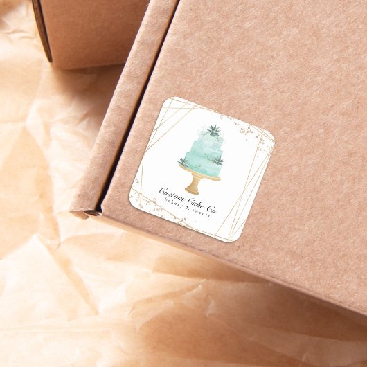 Autocollant commercial Custom Cake Co Bakery