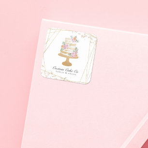 Autocollant commercial Custom Cake Co Bakery