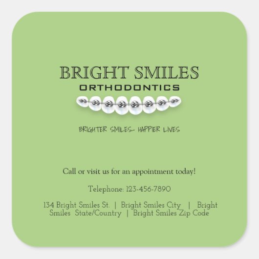 Autocollant commercial Orthodontiste Orthodontique (Devant)