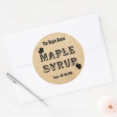 Autocollant commercial rond au sirop d'érable pers (Enveloppe)