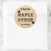 Autocollant commercial rond au sirop d'érable pers (Sac)