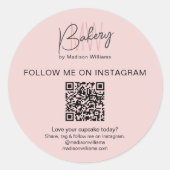 Autocollant commercial rose avec logo monogramme d (Devant)