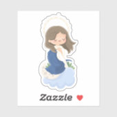 Autocollant Conception Imaculée Kawaii (Feuille)