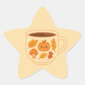 Autocollant confortable d'automne avec Citrouille (Devant)