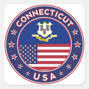 Autocollant Connecticut, États-Unis