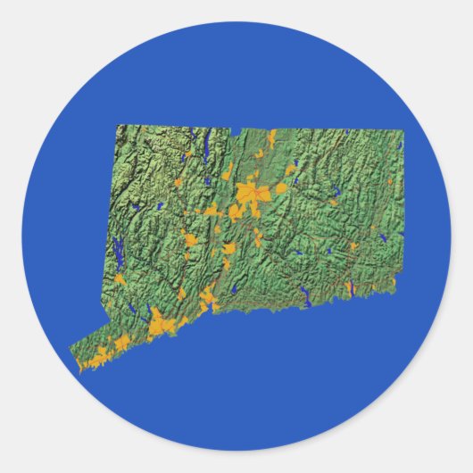 Autocollant Connecticut Map (Devant)