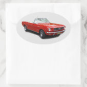 Autocollant convertible rouge 1966 (Sac)