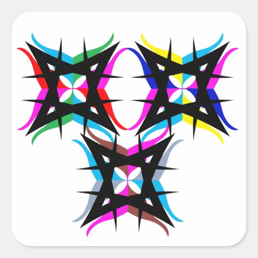 Autocollant cool et coloré. (Devant)