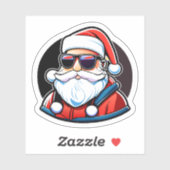 autocollant cool père Noël (Feuille)