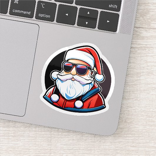autocollant cool père Noël (Détail)