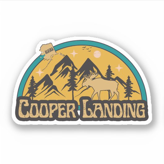 Autocollant Cooper Landing, Alaska (Devant)