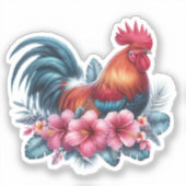 Autocollant Coq Rustique – Animal de Ferme Audacie (Recto)