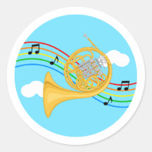 Autocollant Cor d'harmonie Ciel Arc-en-ciel Musiqu