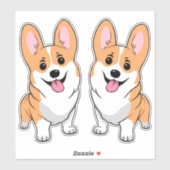 Autocollant Corgi (Feuille)