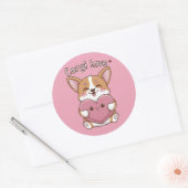 Autocollant Corgi Love (Enveloppe)