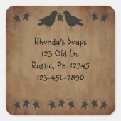 Autocollant Corneilles Et Étoiles (Devant)