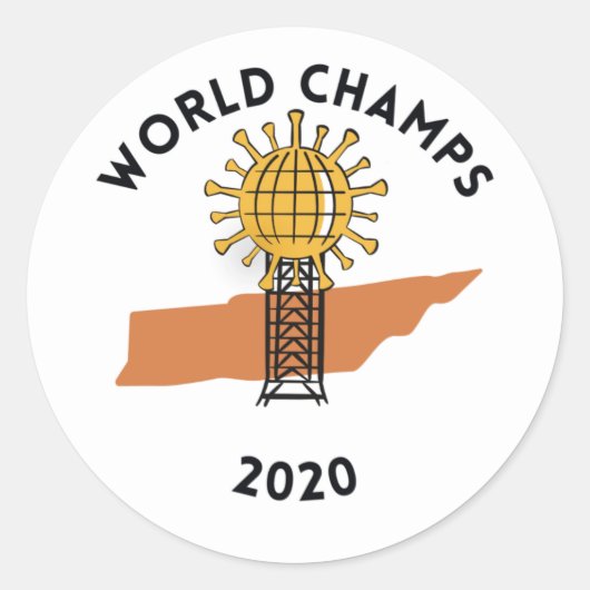 Autocollant coronavirus du Tennessee (Devant)