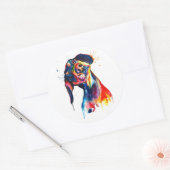 Autocollant couleur aquarelle Dachshund (Enveloppe)