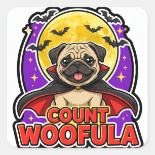 Autocollant Count Woofula — Cape de vampire carlin