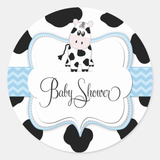 Autocollant cow-boy en bleu (Devant)