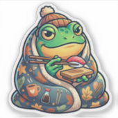 Autocollant Cozy Sushi Frog (Devant)