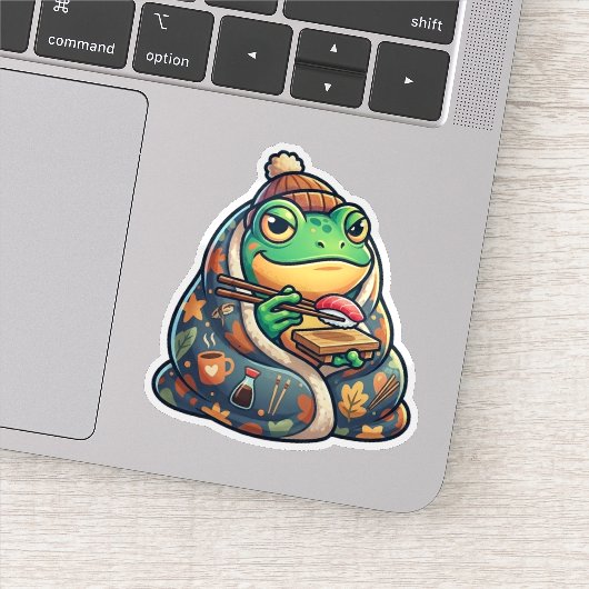 Autocollant Cozy Sushi Frog (Détail)