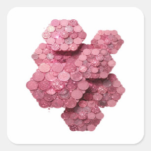 Autocollant Craft Carré Rose PINK COINS