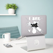 Autocollant crâne (Ordinateur portable sur le bureau)