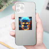 Autocollant crâne (Téléphone)