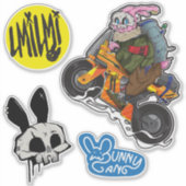 Autocollant Crâne/Bunny_1 (Devant)