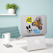 Autocollant Crâne/Bunny_1 (Ordinateur portable sur le bureau)