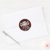 autocollant crâne et patins (Enveloppe)