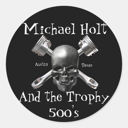 Autocollant crâne et pistons (Devant)